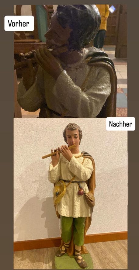 krippenfigur restauriert bettenfeld